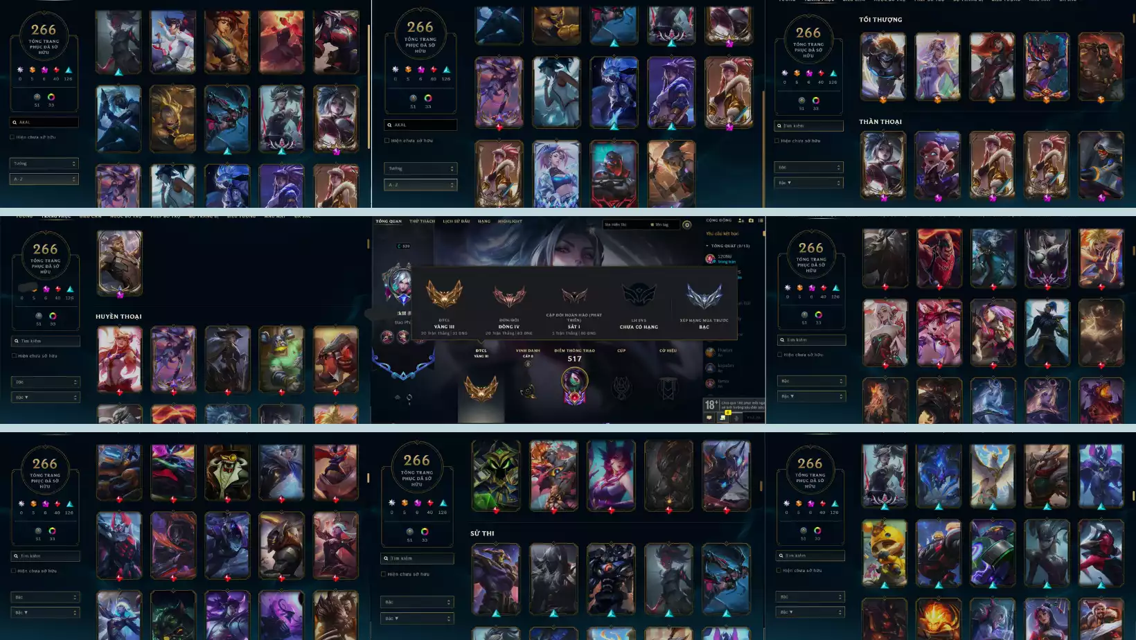 Ảnh ACC ONECHAMP AKALI FULL SKIN AKALI SKIN : 266 FULL 5 CAM 6 TÍM 40 ĐỎ 126 SỬ THI 33 ĐA SẮC LV : 339 DƯ 92K THL RANK ĐỒNG 4 DTCL : NHIỀU PET 3 SAO SÂN CHƯỞNG ĐẦY ĐỦ CÒN ĐỔI TÊN